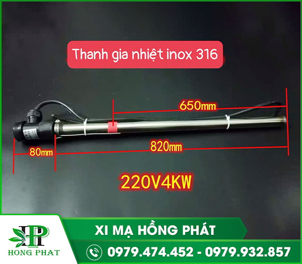Gia nhiệt điện inox 316